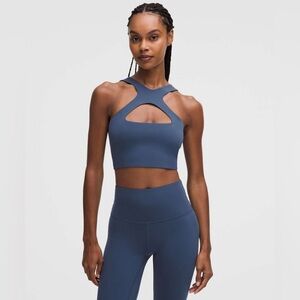 🆕💙 Lululemon Bend This Scoop and Cross Bra *Light Support - Blue Twill
